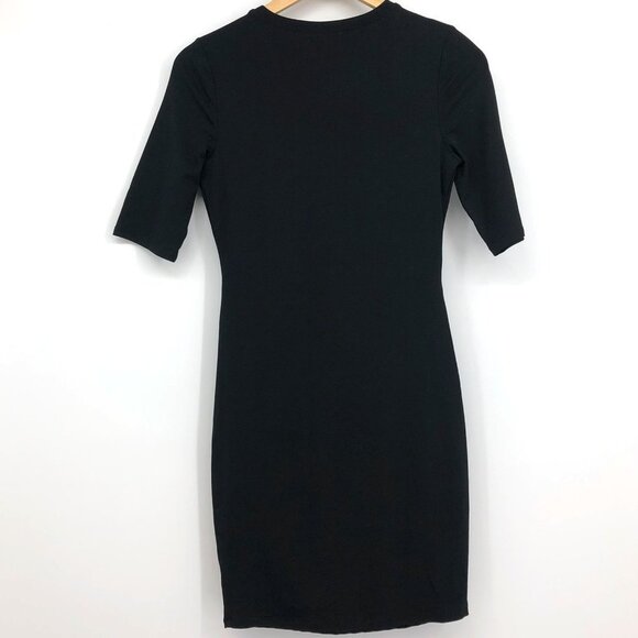 NWT Guess Half Sleeve Arjean Ruched Little Black Dress SP - Picture 3 of 14